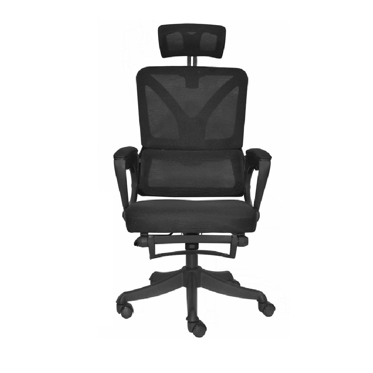 MOBELART - Silla de Oficina Presidente Evox Negro con Reposapiés möbelArt