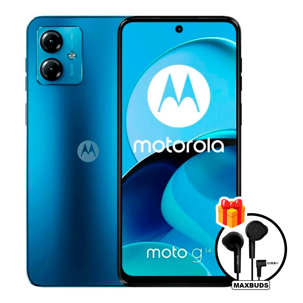 MOTOROLA - Motorola G14 128GB 4GB Azul + Maxell EB-95