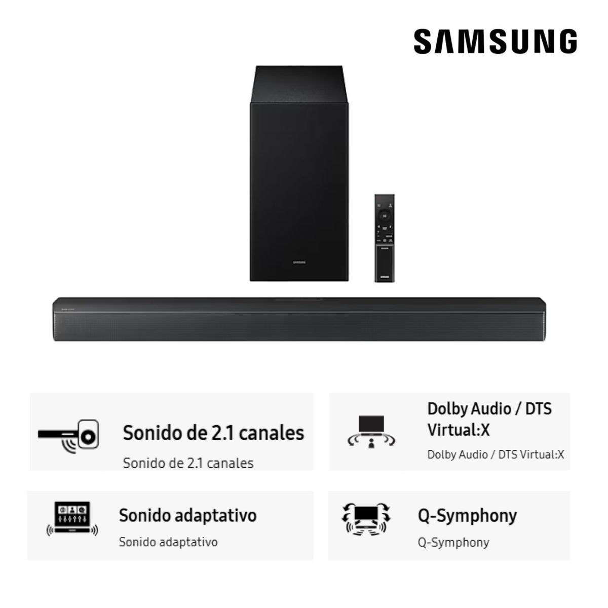 SAMSUNG - Soundbar Samsung Dolby Atmos 2.1 Ch. HW-B450F (2025)