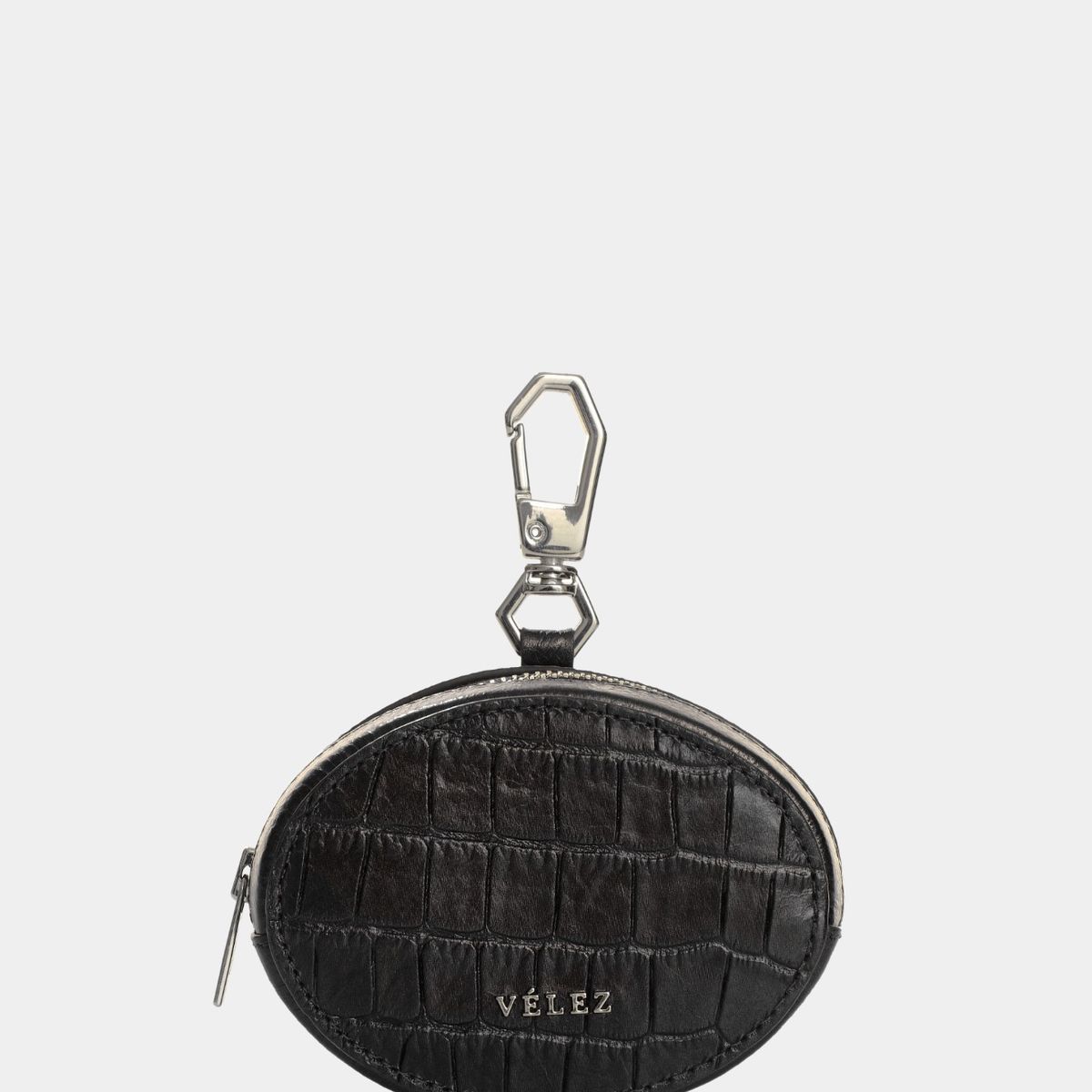 VELEZ - Vélez Monedero De Cuero Grabado Para Mujer Aria Negro