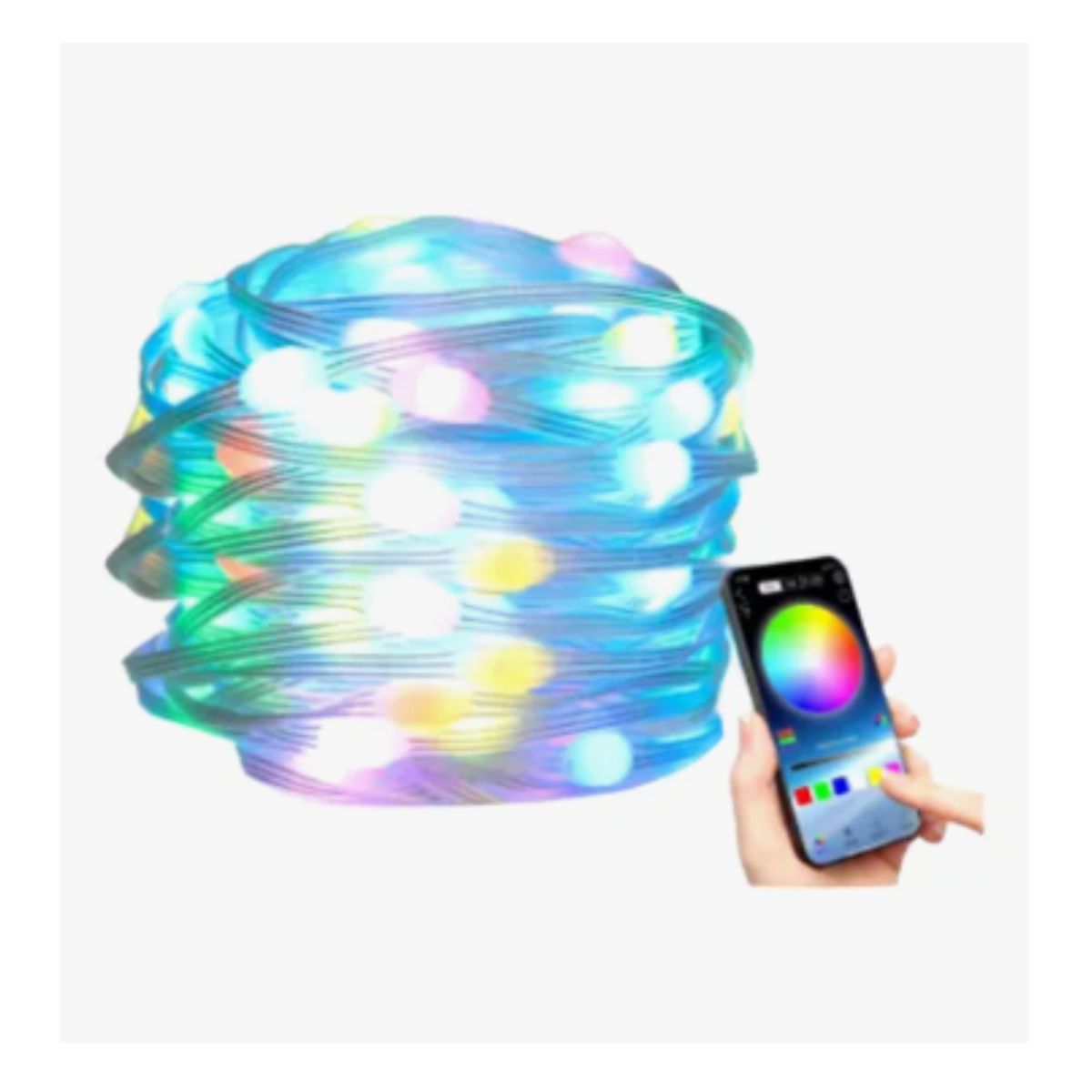 GENERICO - Luces Led Navideña Inteligente Bluetoot 10m Rgb Arbol Hogar Rgb