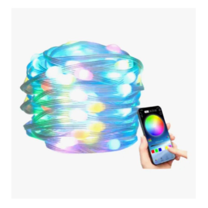 GENERICO - Luces Led Navideña Inteligente Bluetoot 10m Rgb Arbol Hogar Rgb