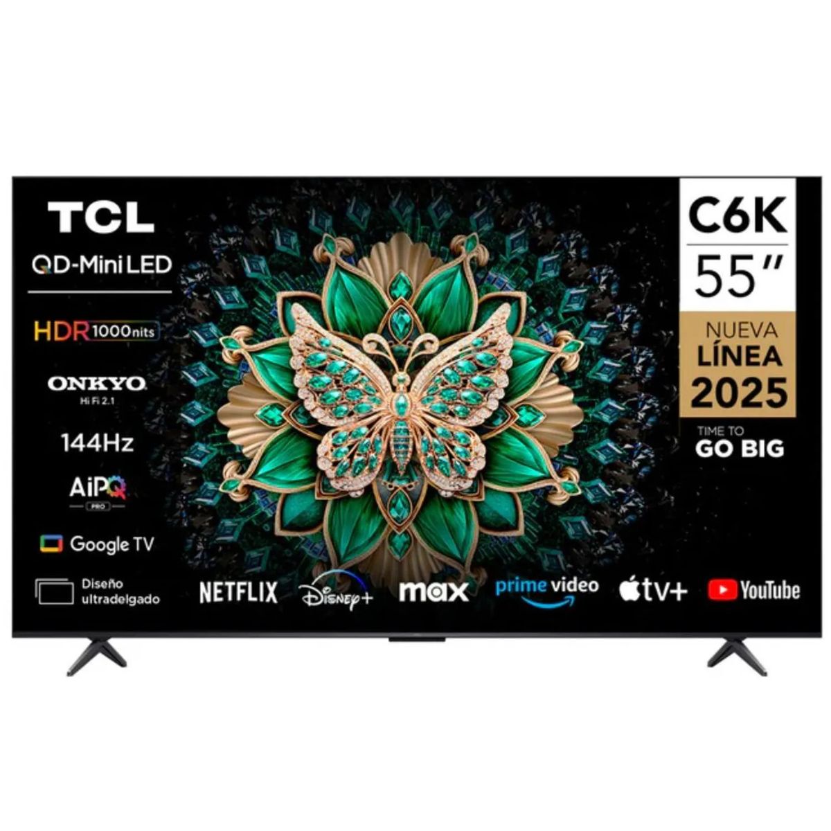 TCL - Televisor TCL Mini LED 55 UHD 4K Smart TV 55C6K
