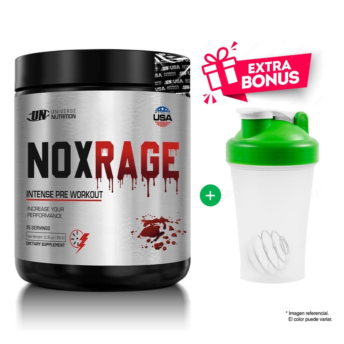 UNIVERSE NUTRITION - Nox Rage 350gr Fruit Punch Universe Nutrition