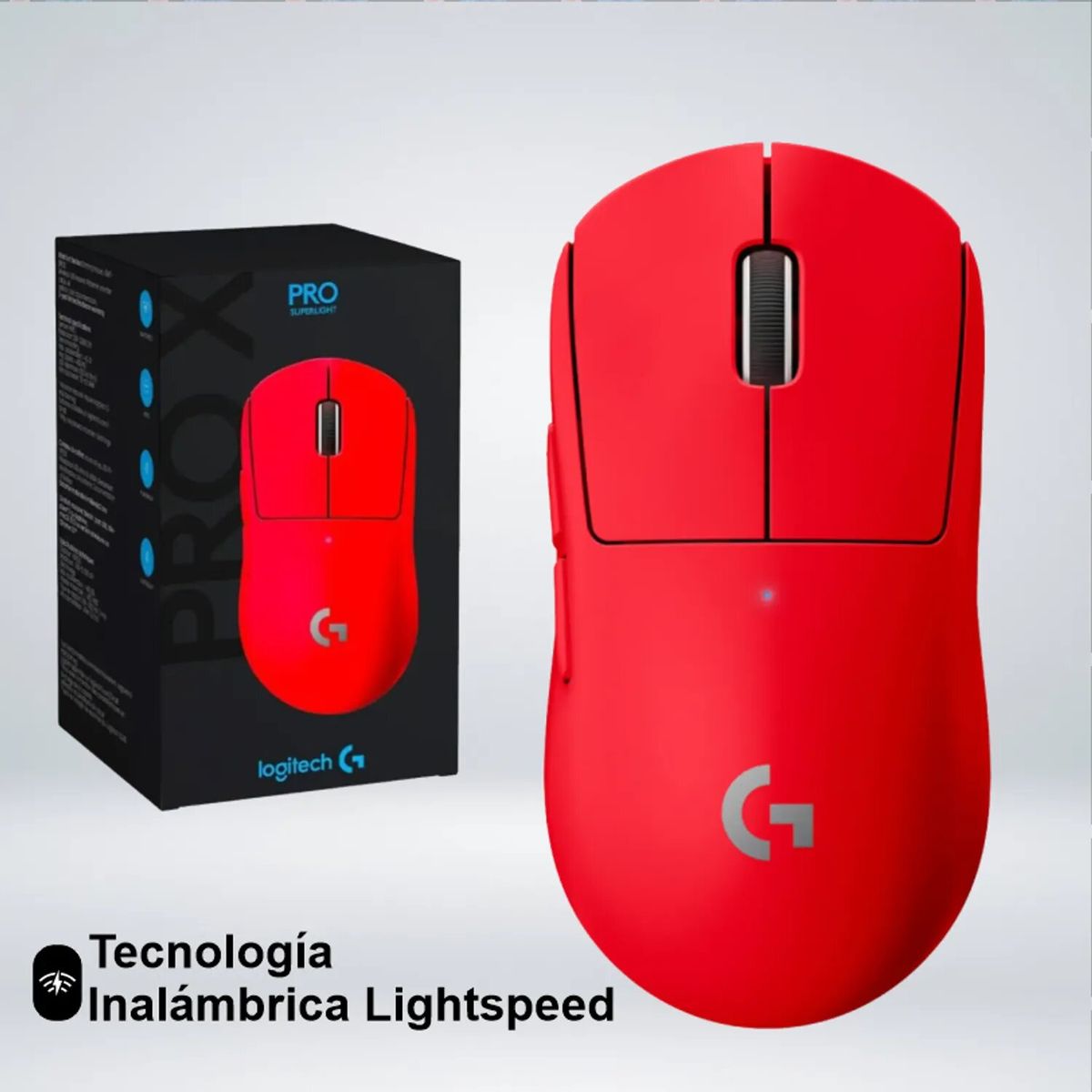 LOGITECH - MOUSE LOGITECH G PRO X SUPERLIGHT WIRELESS LIGHTSPEED HERO 25K RED