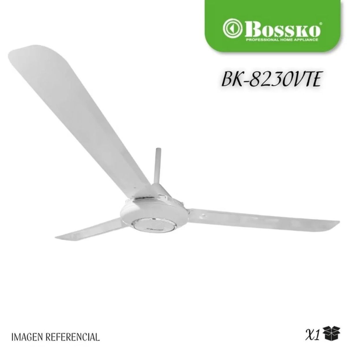 BOSSKO - Ventilador de techo Bossko BK-8230VTE – 90 Watts – Blanco