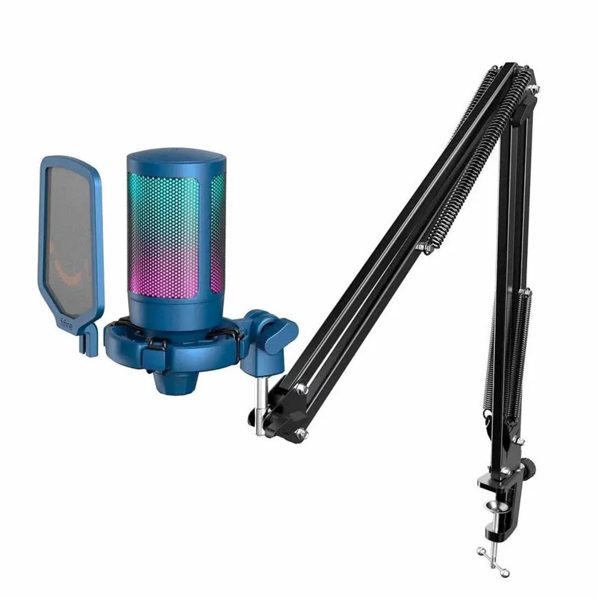 FIFINE - Micrófono Fifine A6T BLUE Soporte de brazo