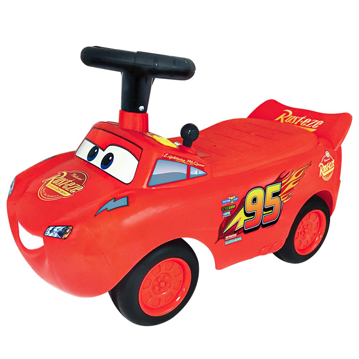 KIDDIELAND - CARRITO CORREPASILLO MONTABLE PARA NIÑOS RAYO MCQUEEN Y PLASTILINA DE REGALO