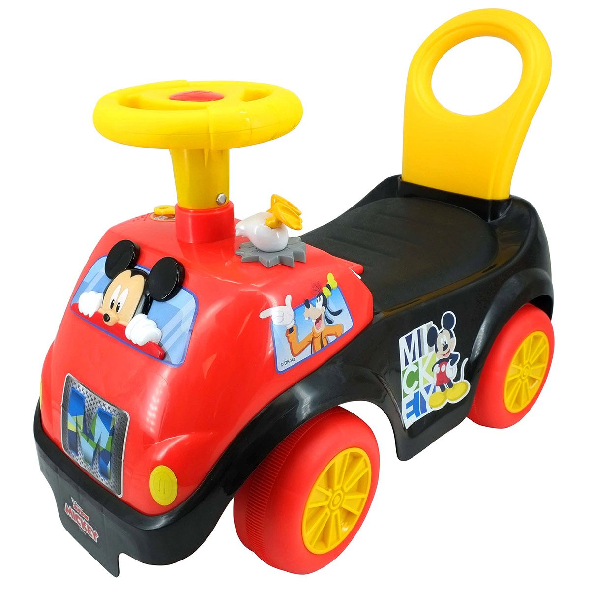 KIDDIELAND - CARRITO CORREPASILLO MONTABLE PARA NIÑOS MICKEY AVENTURERO LUCES Y SONIDOS Y PLASTILINA DE REGALO