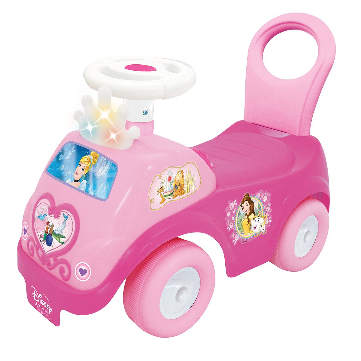 KIDDIELAND - CARRITO CORREPASILLO MONTABLE PARA NIÑOS PRINCESA BRILLANTE CARRITO CORREPASILLO MUSICAL Y PLASTILINA DE REGALO