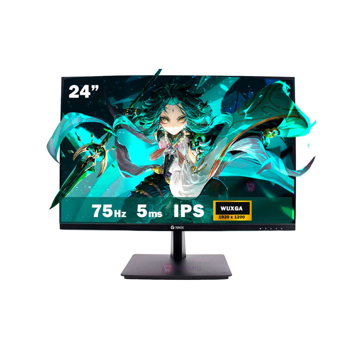 TEROS - Monitor plano TEROS TE-2419CS 24 WUXGA IPS 75Hz 5ms HDMI VGA negro