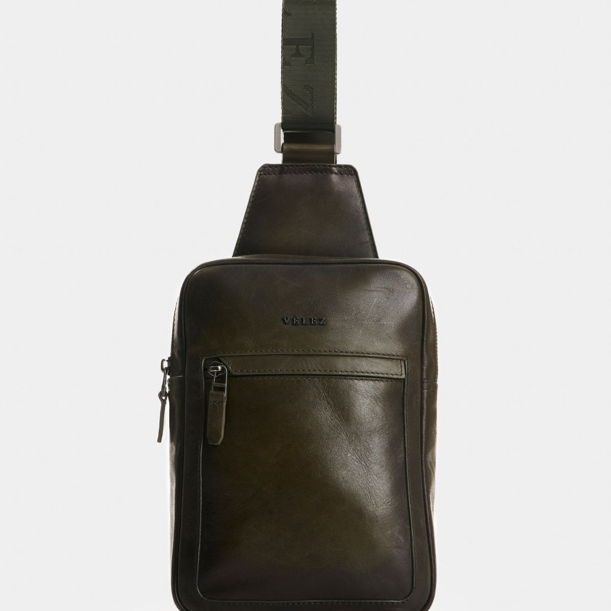 VELEZ - Vélez Mochila De Cuero Para Hombre Hazel Verde Oliva