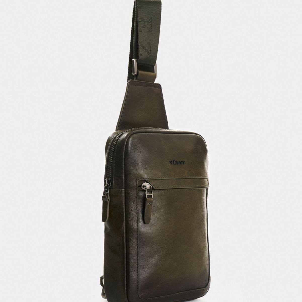 VELEZ - Vélez Mochila De Cuero Para Hombre Hazel Verde Oliva