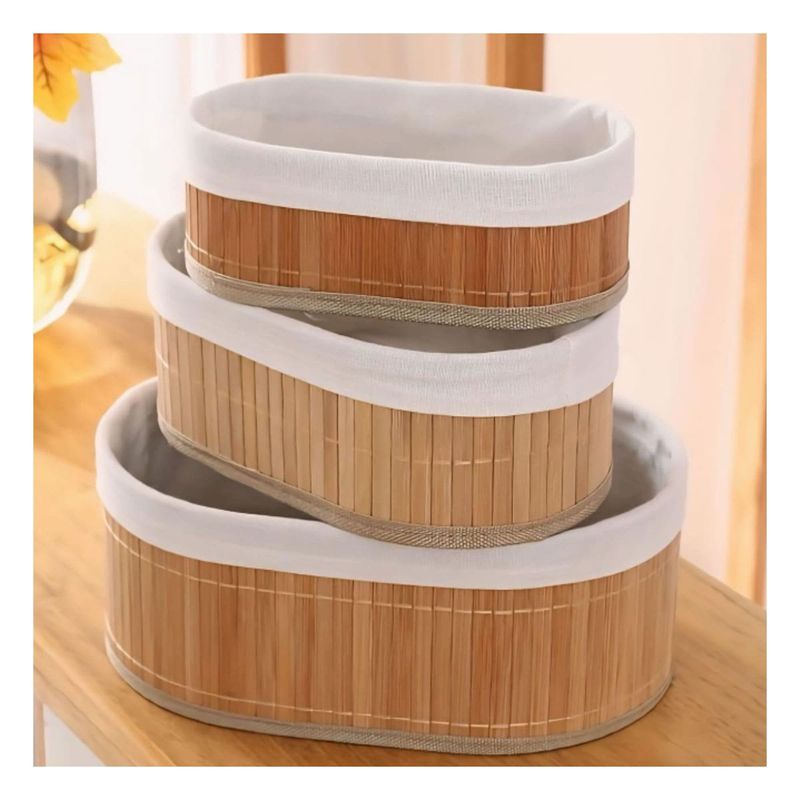 GENERICO - Pack4 Cestas para Organizar Espacio Mostaz Y+Regalo Stickers