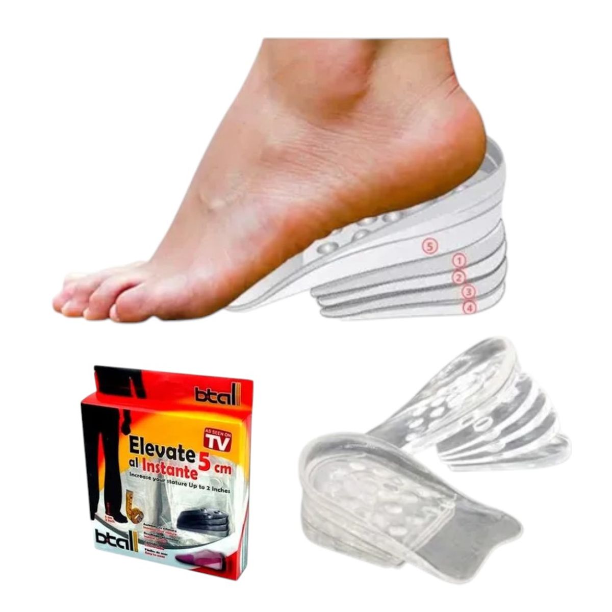 HOLGU - Plantillas Elevadoras - Aumente Estatura 100 Originales