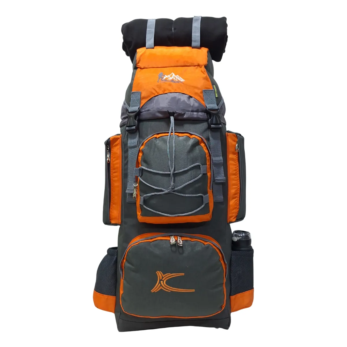 KENGAR - MOCHILA DE CAMPING N4 - KENGAR - GRIS-NARANJA