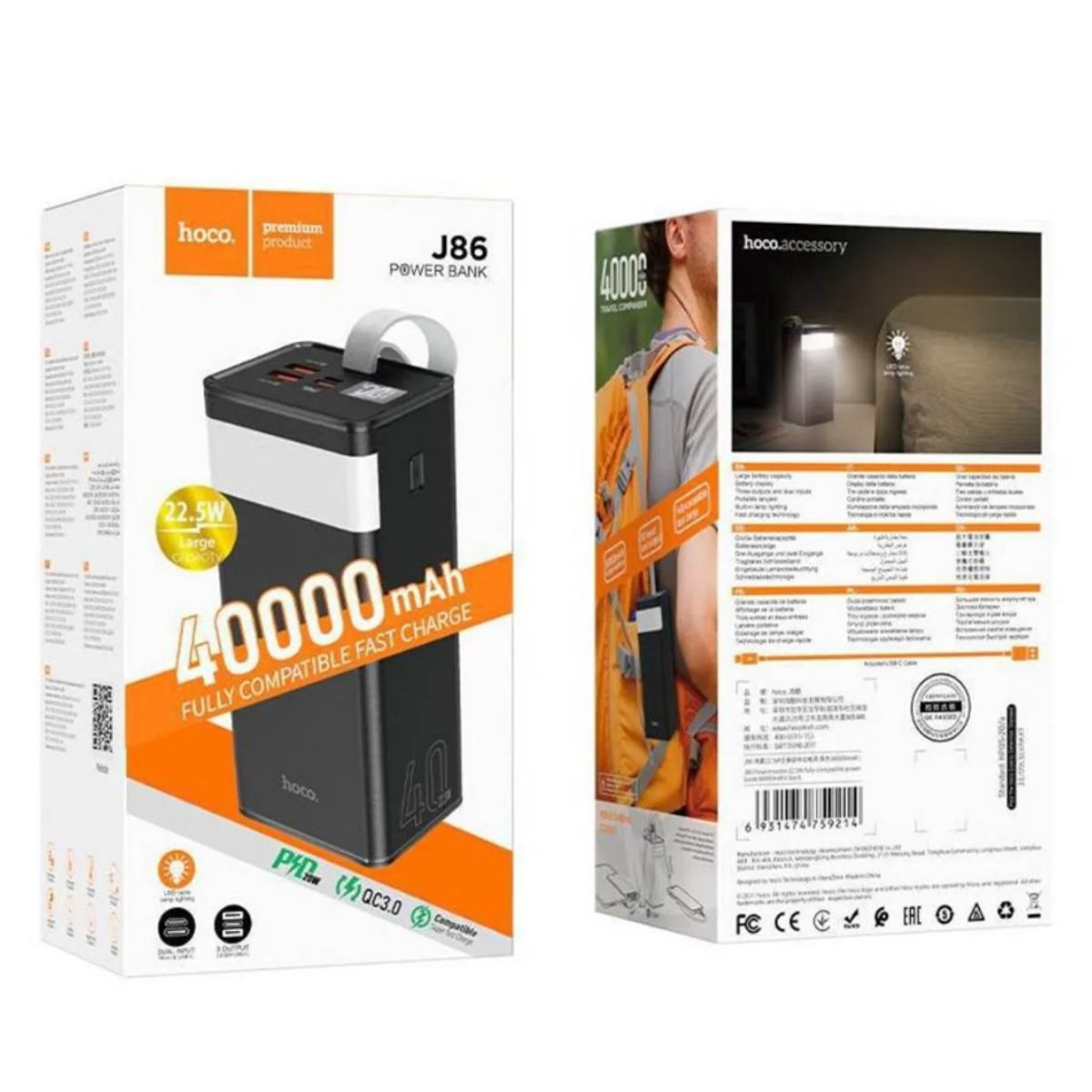 HOCO - Batería Hoco J86 Power Bank 40000 mAh Carga Rapida