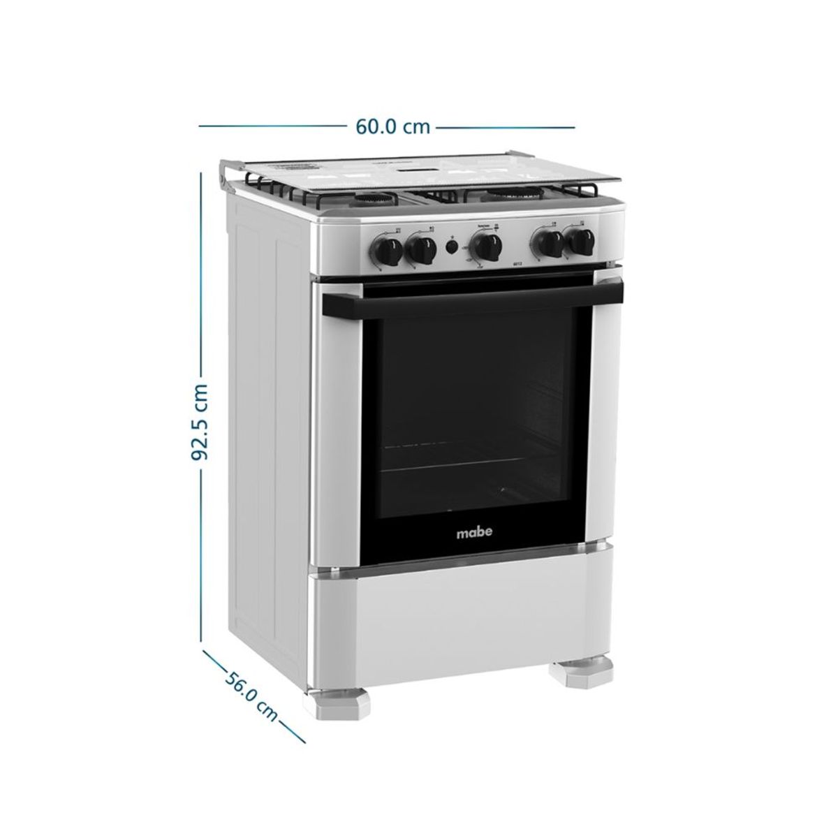 MABE - Cocina a Gas MABE 4 Quemadores CMP6012AG1 Silver