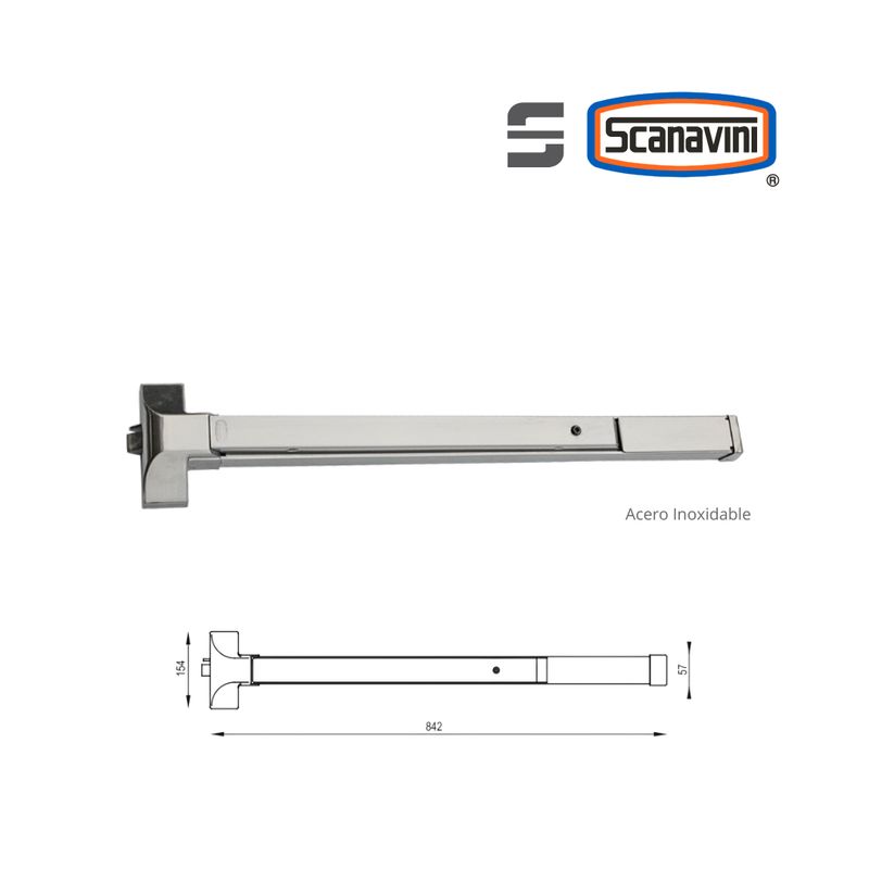 SCANAVINI - Barra Antipánico DT-F1500RA-S Acero Inox