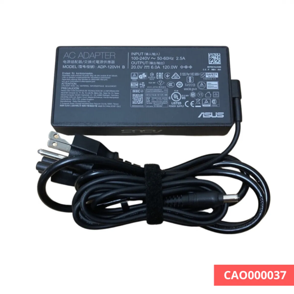ASUS - CARGADOR ORIGINAL ASUS 20V 60A 120W Port  60mmX37mm