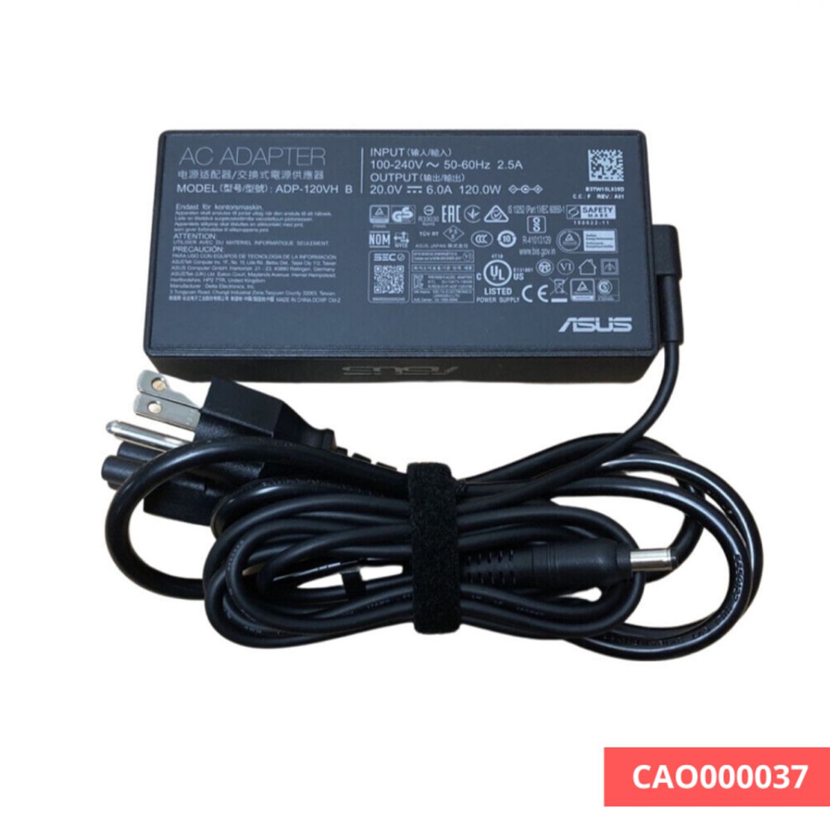 ASUS - CARGADOR ORIGINAL ASUS 20V 60A 120W Port  60mmX37mm