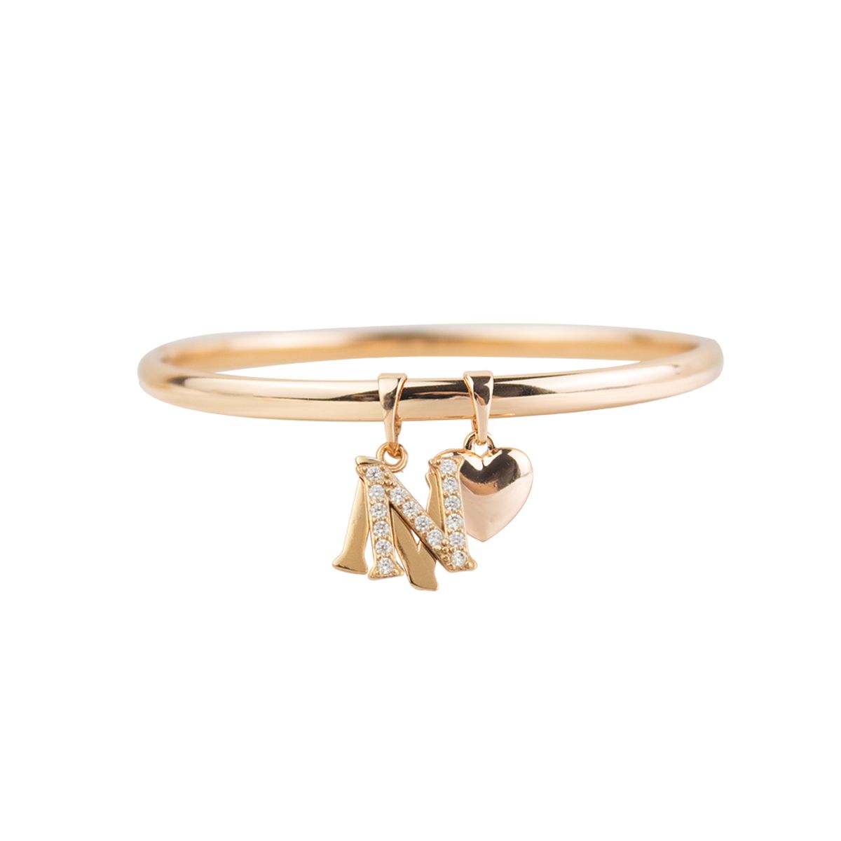 CLEO JOYAS & ACCESORIOS - Puñera Inicial N Corazón Rose