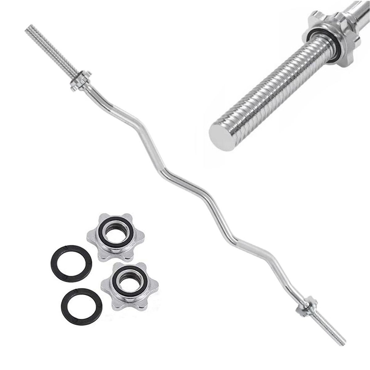 HOLGU - Barra Z Cromada Importada 1.20 + 2 Seguros