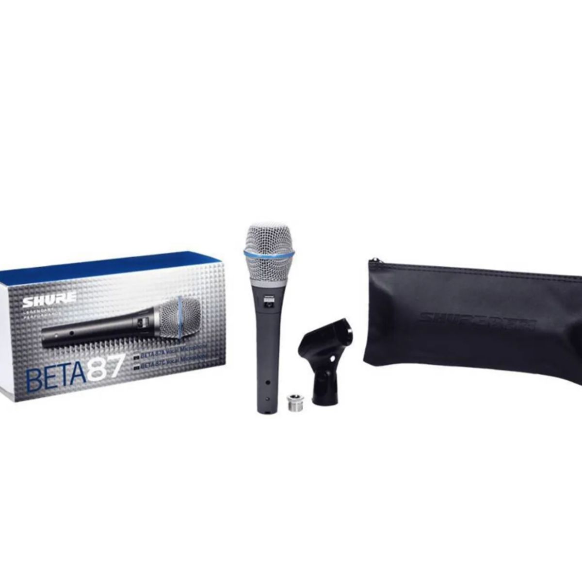 SHURE - Micrófono Shure Beta 87A Plateado