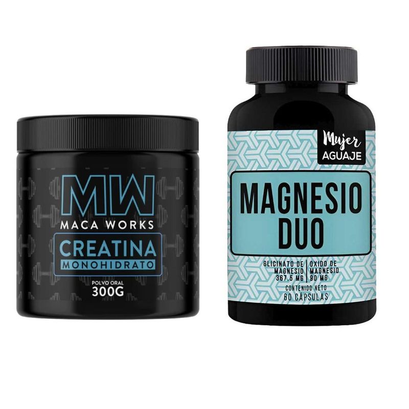 MACA WORKS - Creatina + Magnesio Duo Cápsulas Mujer Aguaje