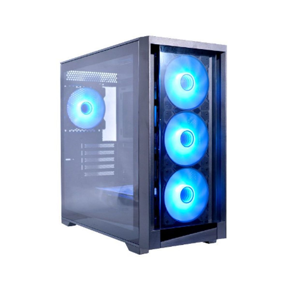 HALION - Case gamer micro DEFENDER TG Sin fuente con 3 cooler HALION