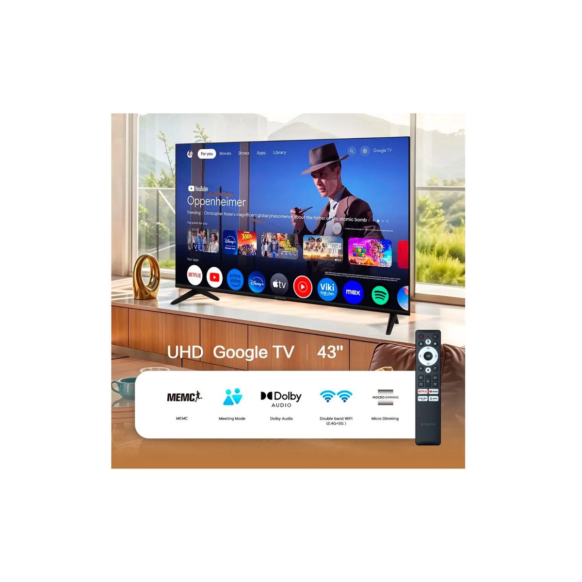 BLACKLINE - Televisor BLACKLINE 43 UHD 4K Smart TV BL43-T3000UD + ANTENA DIGITAL