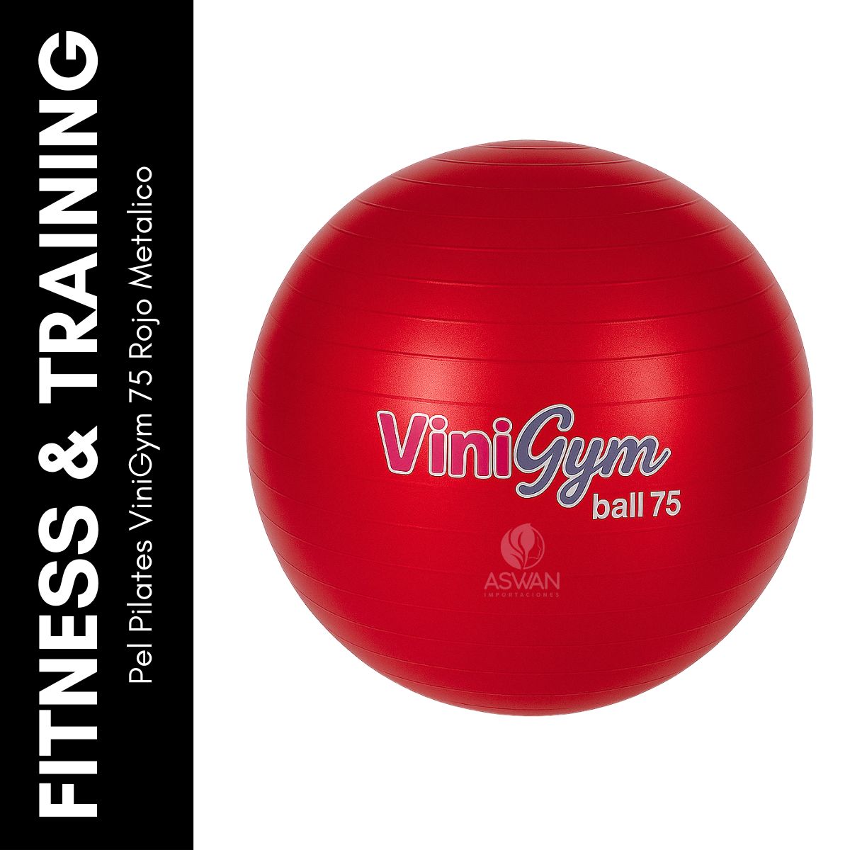 GENERICO - Pelota Pilates ViniGym 75 Rojo Metalico