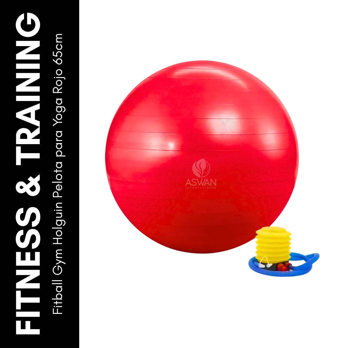 GENERICO - Fitball Gym Holguin Pelota para Yoga Rojo 65 cm