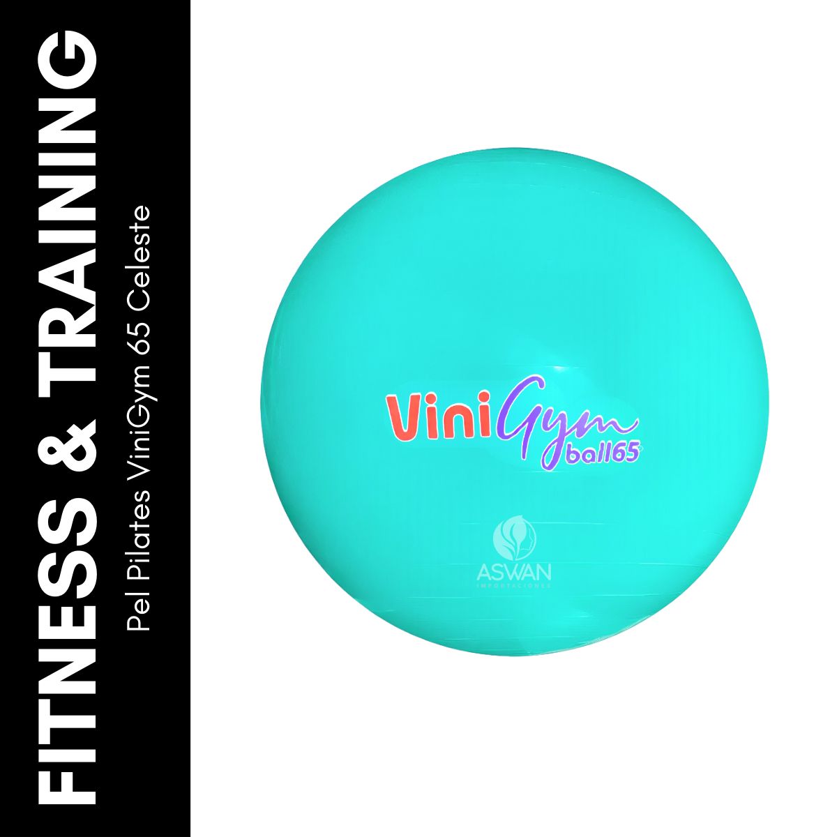 GENERICO - Pelota Pilates ViniGym 65 Celeste