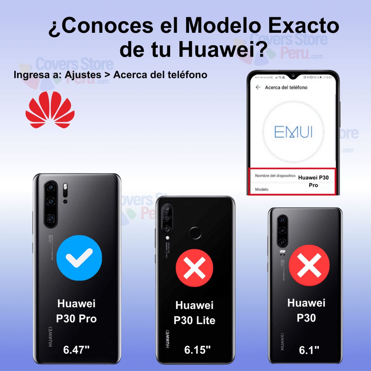 GENERICO - Funda para Huawei P30 Pro Holder Parante + Anillo Rojo