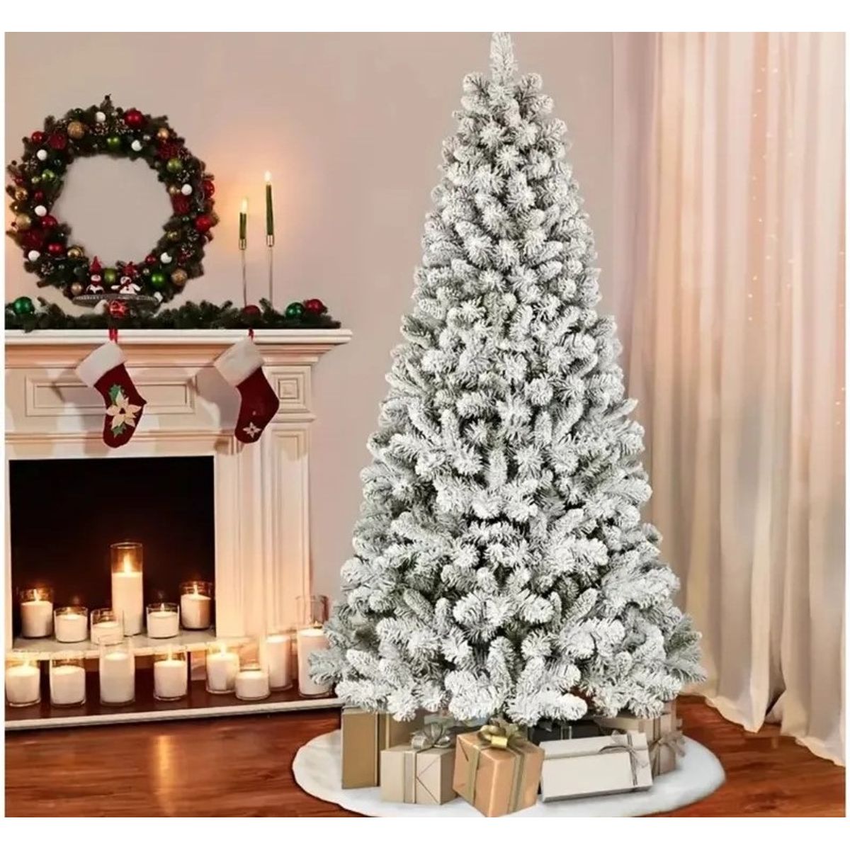 GENERICO - Árbol nevado frondoso americano 2.10