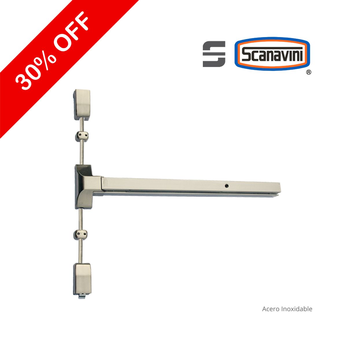 SCANAVINI - Barra Antipánico DT-F1200VA-S Acero Inox  RETARDANTE AL FUEGO