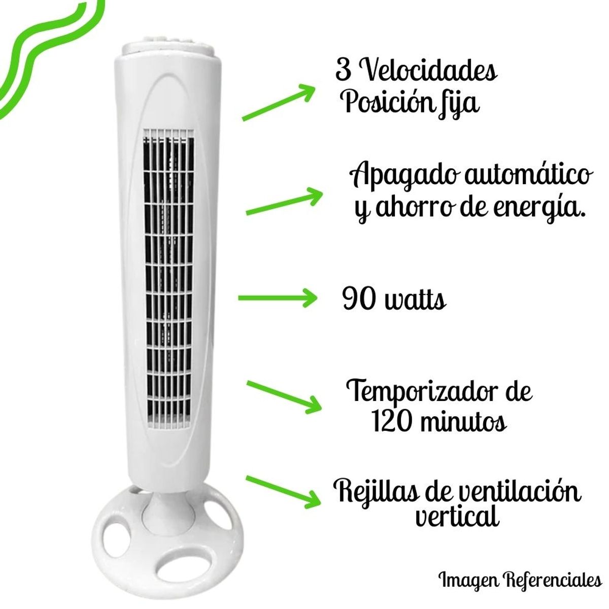 BOSSKO - Ventilador de Torre Bossko BK-8228VT BLANCO