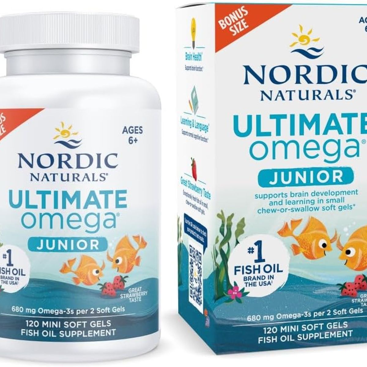 GENERICO - Ultimate Omega Junior 680 mg – Nordic Naturals – 120 Mini Soft Gels