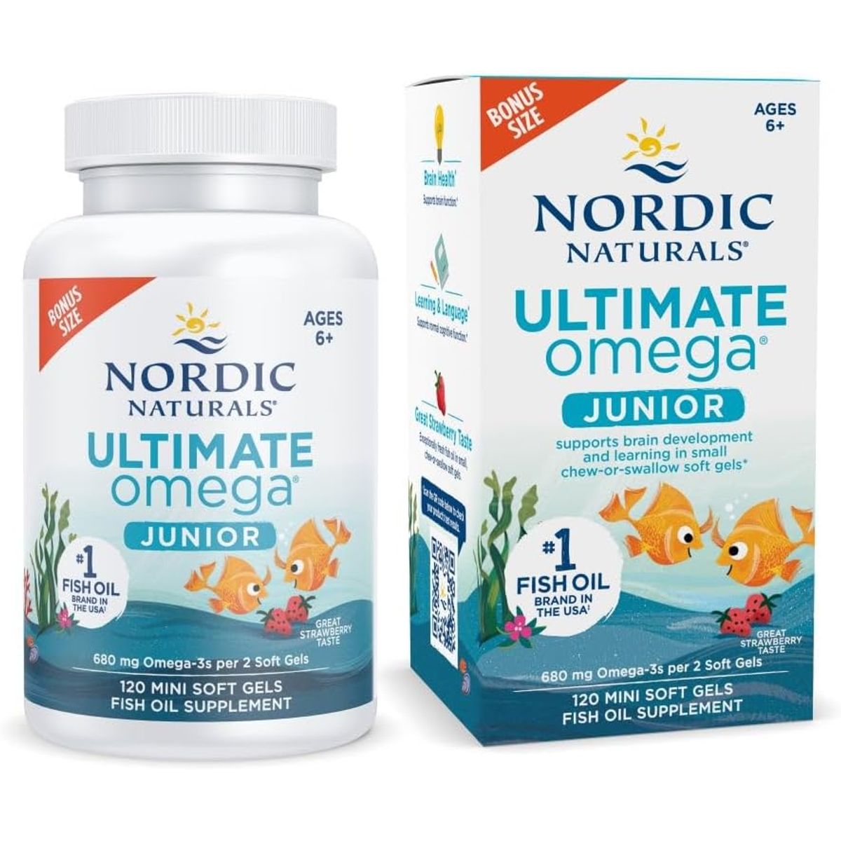 GENERICO - Ultimate Omega Junior 680 mg – Nordic Naturals – 120 Mini Soft Gels