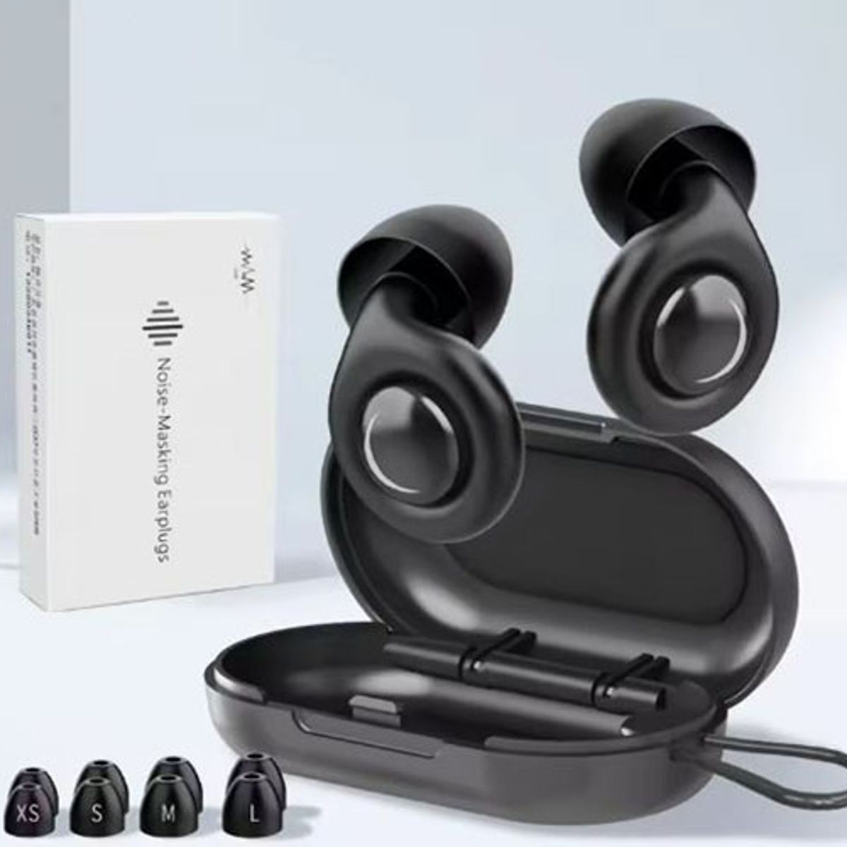 GENERICO - TAPONES PARA LOS OIDOS X 4 CON ESTUCHE PARA LA CANCELACION DE RUIDO MOLESTOS