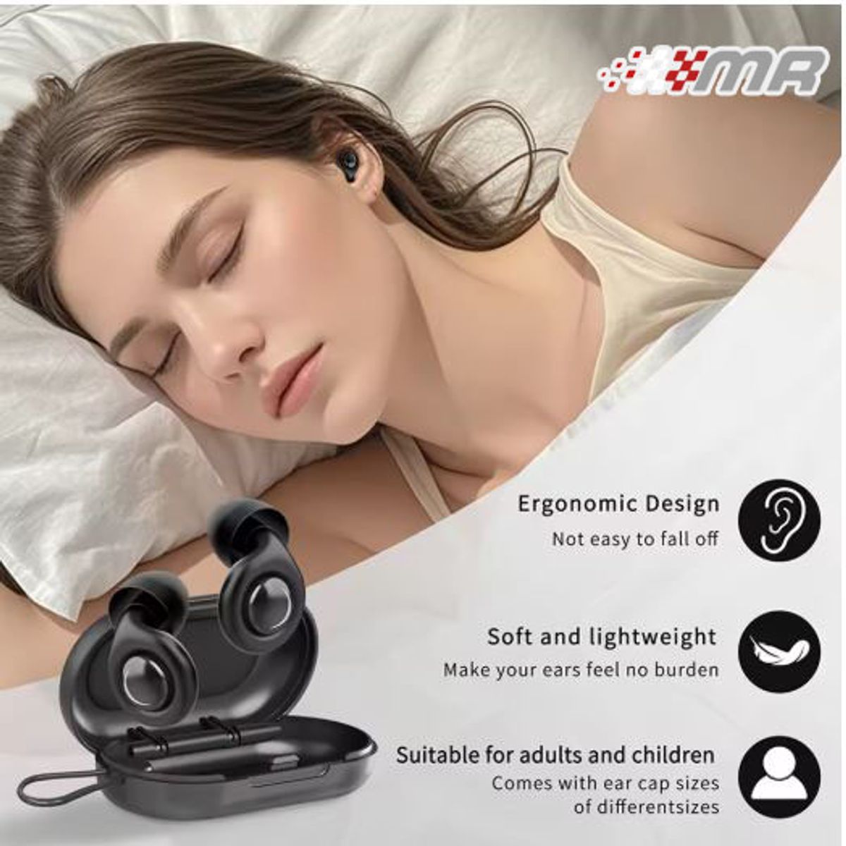 GENERICO - TAPONES PARA LOS OIDOS X 4 CON ESTUCHE PARA LA CANCELACION DE RUIDO MOLESTOS