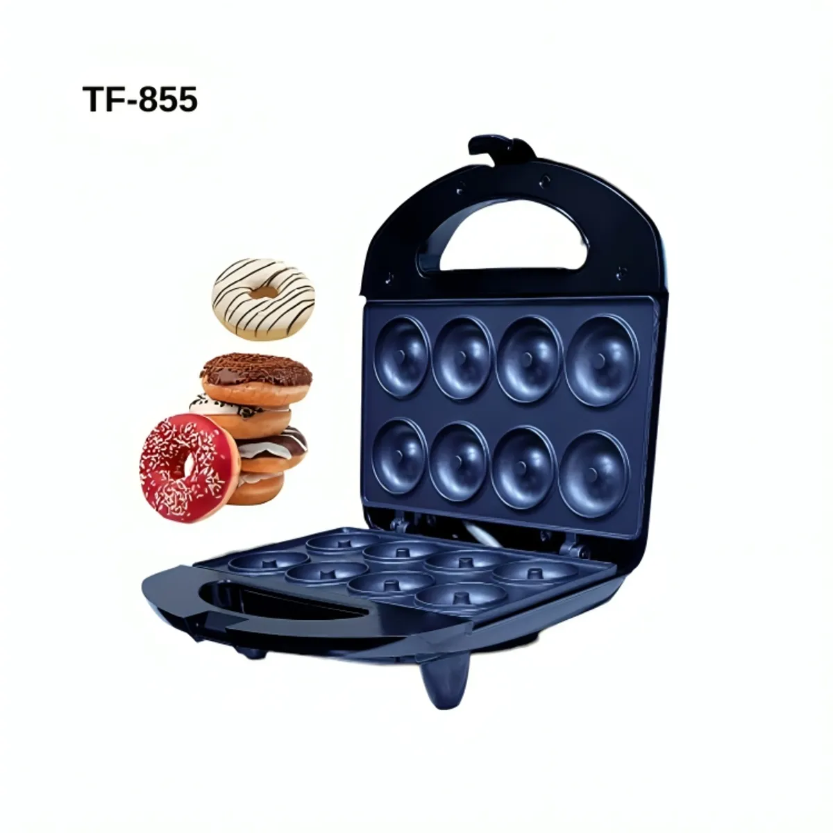 GENERICO - Máquina para Hacer 8 Donut Modelo TF-855 Antiadherente de 1200 W