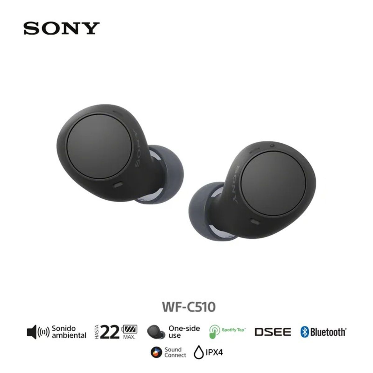SONY - Audífonos Bluetooth SONY WF-C510 True Wireless Negro