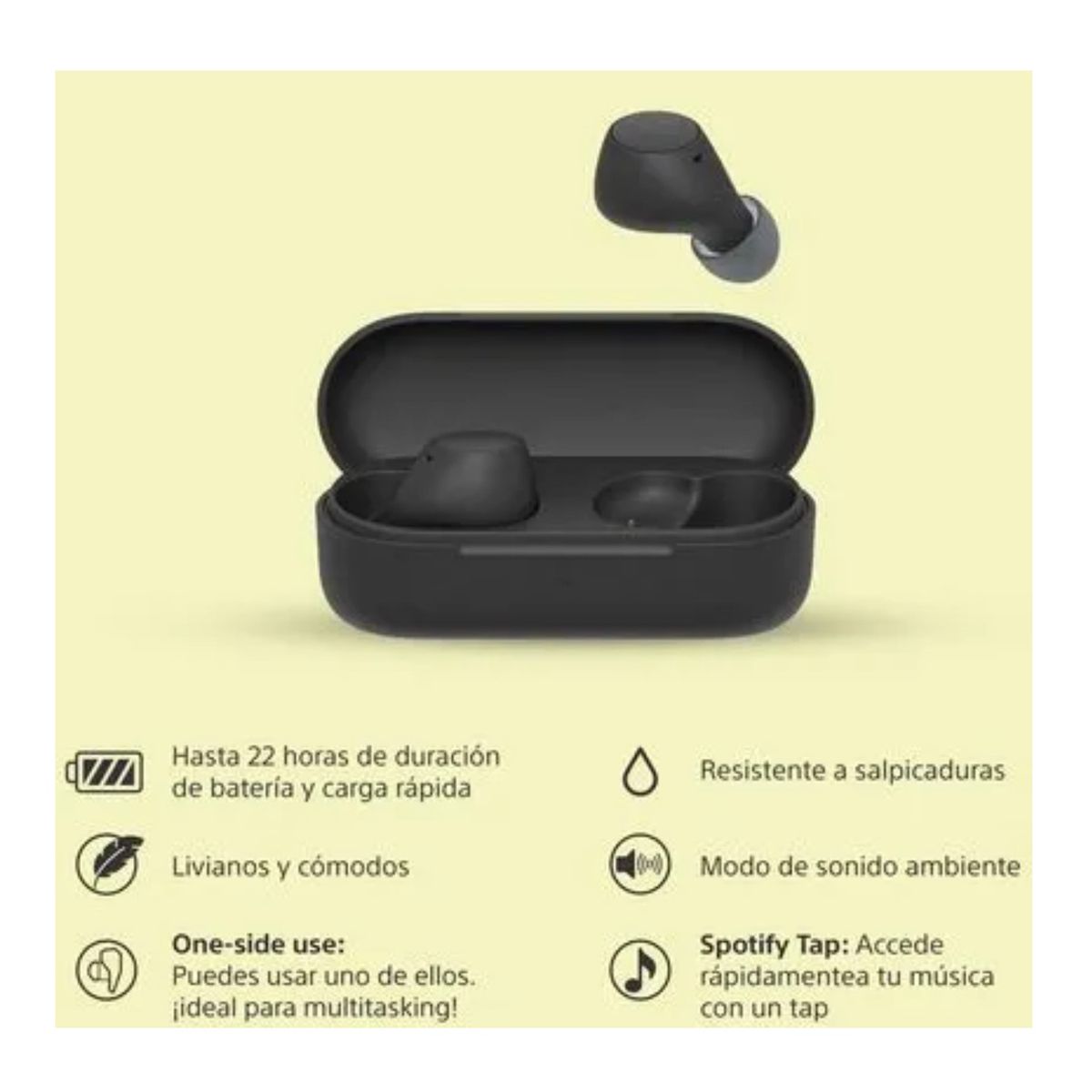 SONY - Audífonos Bluetooth SONY WF-C510 True Wireless Negro