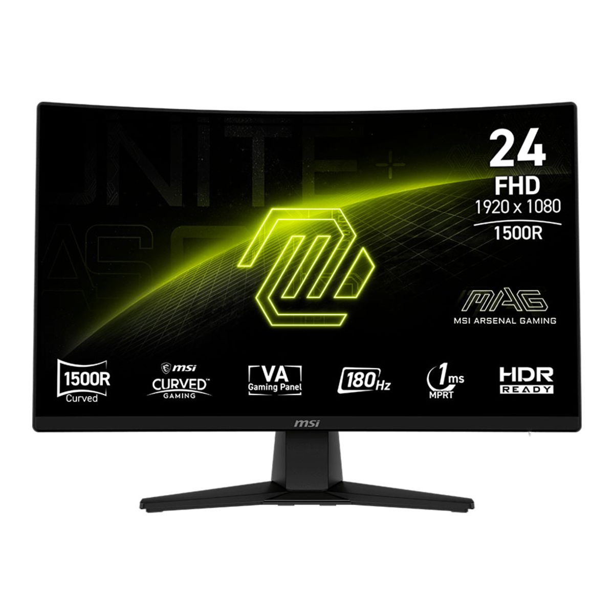 MSI - Monitor Gamer MSI MAG 242C 236 Curvo FHD 180Hz 1ms FreeSync HDR RGB