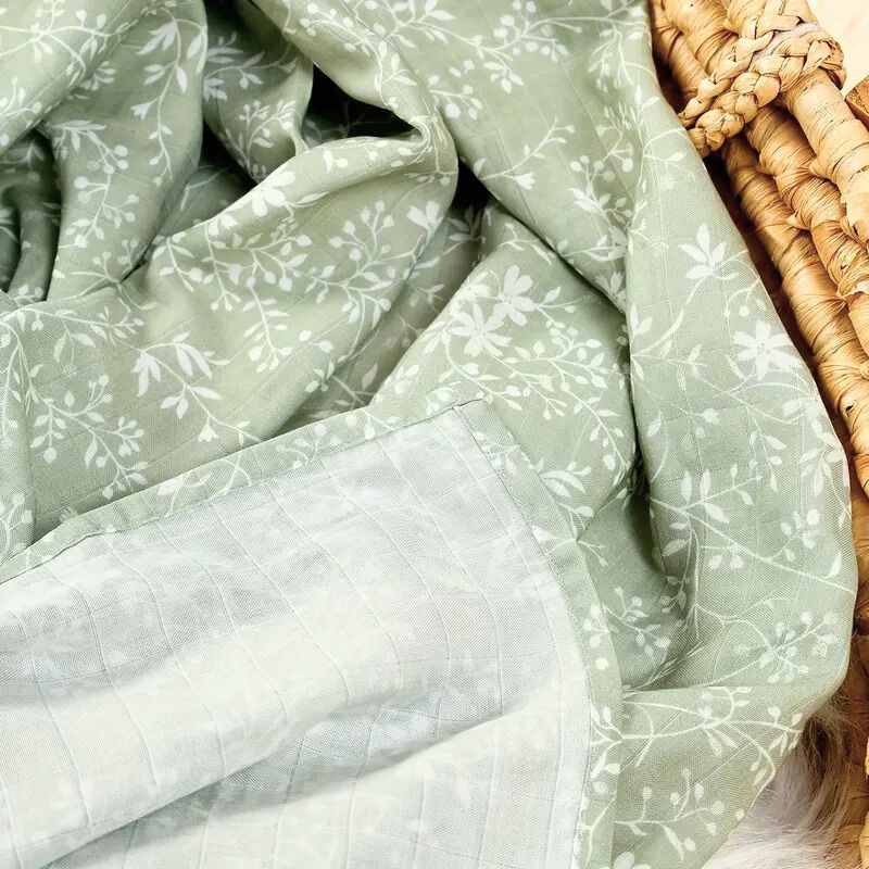 WAWA PIMA - MUSELINA GREEN FLOWERS