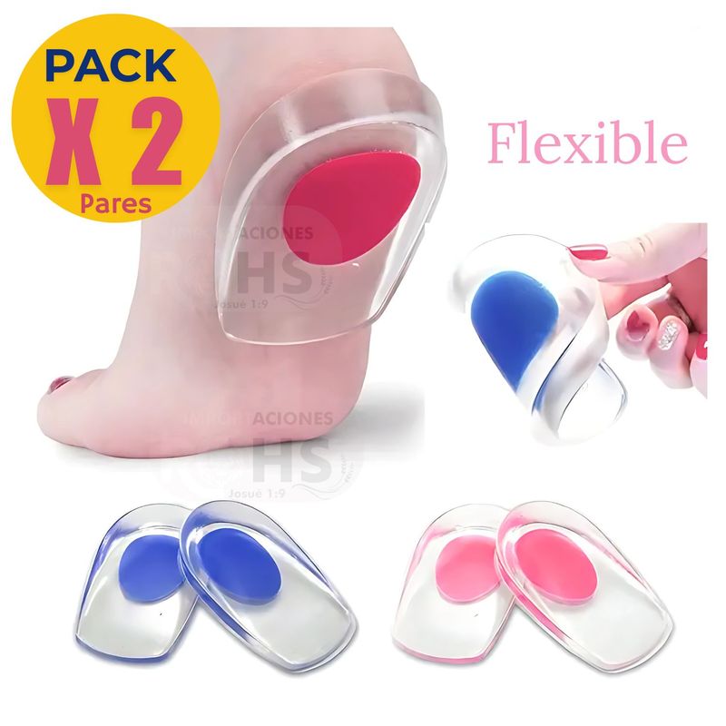 OEM - Talonera de Silicona pack x 2 pares Azul y Rosa