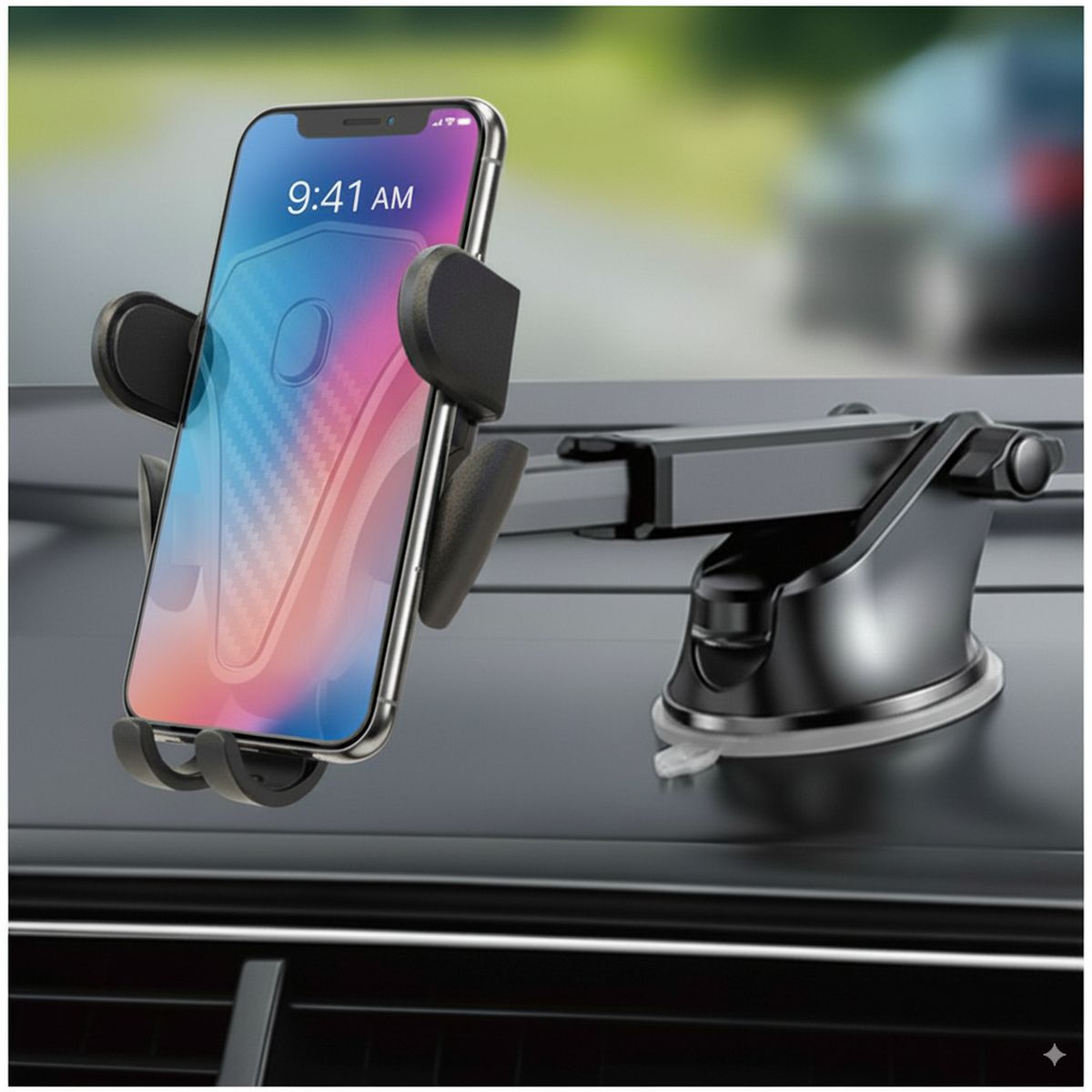 GENERICO - Soporte para Celular Con Rotación 360° Succión al Vacío Antideslizante