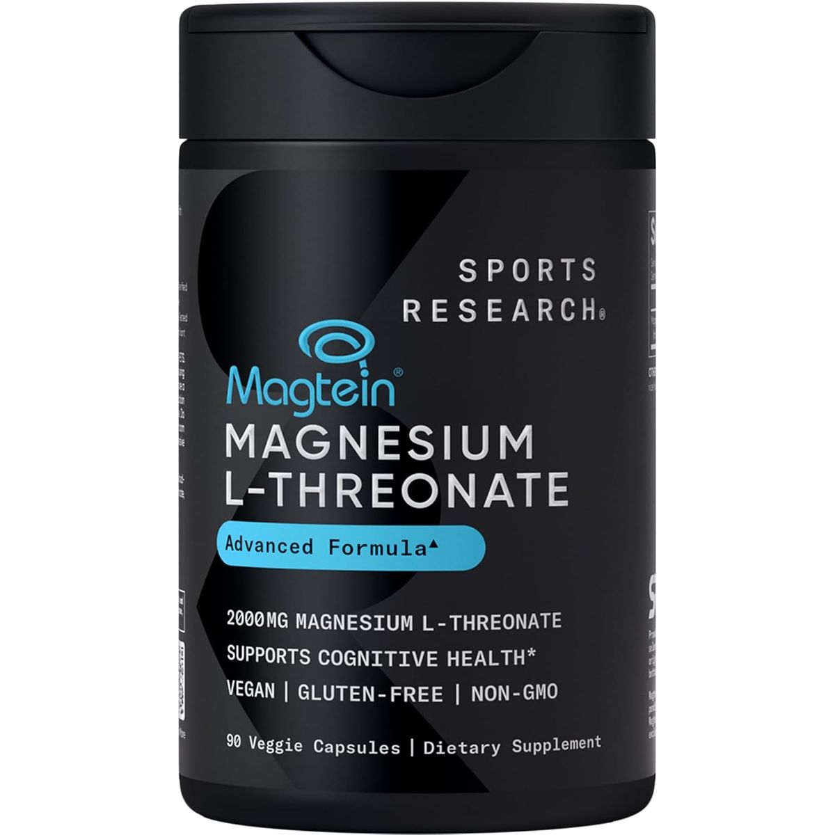 GENERICO - Sports Research® Magnesium L-Threonate con Magtein® – 135 Cápsulas